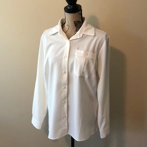 Norm Thompson Cream Button Down